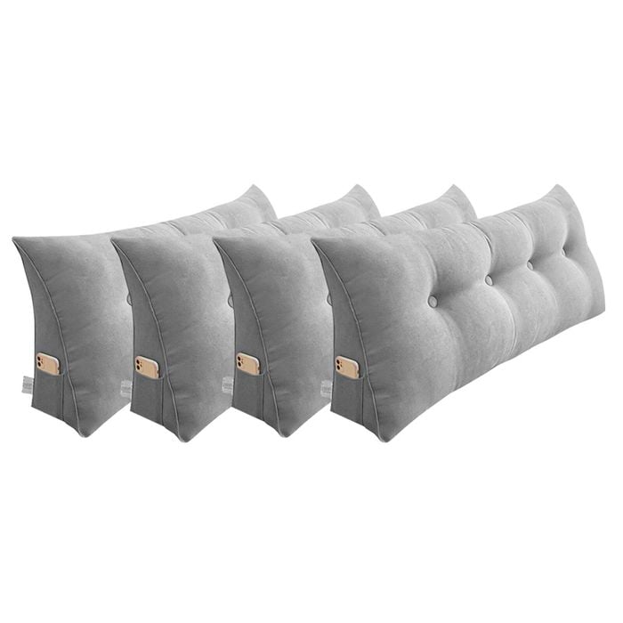 SOGA 4x 120cm Silver Wedge Pillows