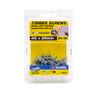 Zenith 4G x 20mm Zinc Plated Hinge-Long Thread Countersunk Head Timber Screws - 100 Pack
