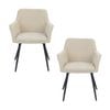 Porto 2pc Set Fabric Dining Chair Beige