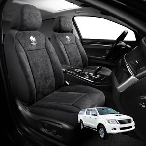 Australian Goose Front Seat Covers for Toyota Hilux Double Cab 2005 - 2015 (AN10/AN20/AN30) - Suede, Universal Fit