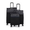 3pc Paklite Outline Travel Luggage Spinner Wheels Suitcase Set Black/blue