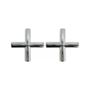 Shaw & Mason Chrome Cross Style Handles - Pair