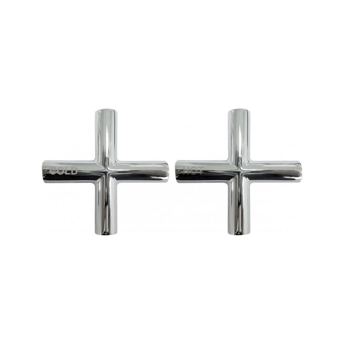 Shaw & Mason Chrome Cross Style Handles - Pair