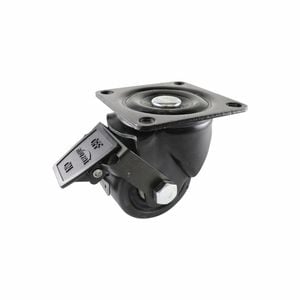 Easyroll 75mm 500kg Black Swivel Brake Machine Castor