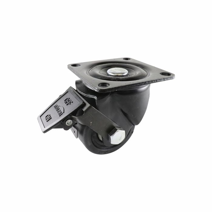 Easyroll 75mm 500kg Black Swivel Brake Machine Castor