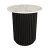 Terri 50cm Marble Lamp Table Black White