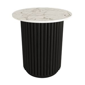 Terri 50cm Marble Lamp Table Black White