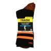 Tradie Men's Fluro Ribbed Cotton Crew Socks 3 Pack Size 11-13