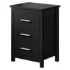 ALFORDSON Bedside Table 3 Drawers Black