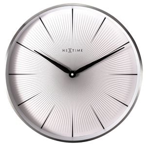 NeXtime 40cm 2 Seconds Silent Non-Ticking Round Wall Clock - White