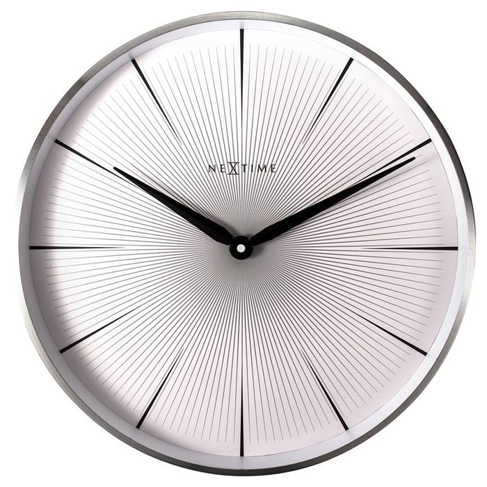 NeXtime 40cm 2 Seconds Silent Non-Ticking Round Wall Clock - White