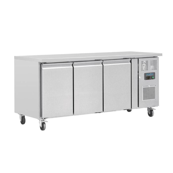 Polar U-series Triple Door Counter Fridge - 417ltr - Ua048-a