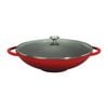 Chasseur Wok With Glass Lid 37cm / 4.5l Inferno Red