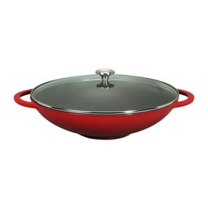 Chasseur Wok With Glass Lid 37cm / 4.5l Inferno Red