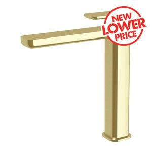 Mondella  Brushed Brass Lead Free Overture Tall Basin Mixer