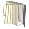Build-a-Shed 1.5 x 0.8 x 2m Singled Hinged Door Skillion Shed with Single Hinged Side Door - Cream