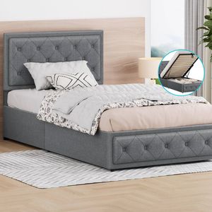 ALFORDSON Bed Frame Gas Lift Storage Single