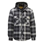 DeWALT Size M Grey Vozzo Hooded Flannel Jacket