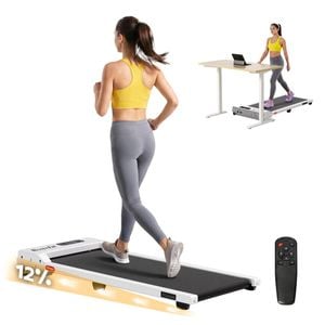 Everfit 3 In 1 Walking Pad Treadmill 12% Incline Under Desk Treadmills For Home With 38cmbelt White