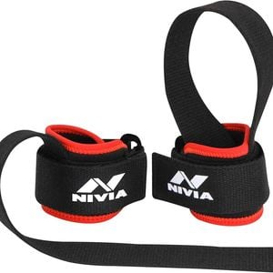 NIVIA Weight Lifting Wrist Support Black/Red Free Size