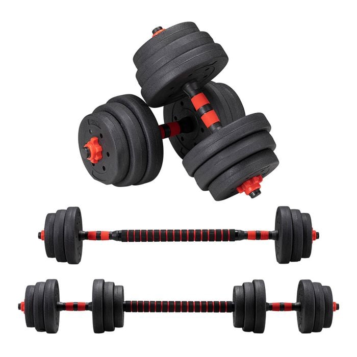 Propulse 20kg Adjustable Dumbbell Barbell Set Home Gym Weights Exercise
