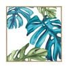 Artey | Palm Leaves I - Framed Canvas - Natural Frame - 120 x 120cm