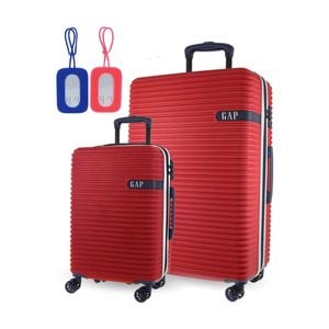 2pc Gap Hard-shell Suitcase Tsa Lock Large Cabin Luggage Set W/ Tag Red