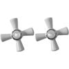 Shaw & Mason White Easy Clean Cross Tap Handles - Pair