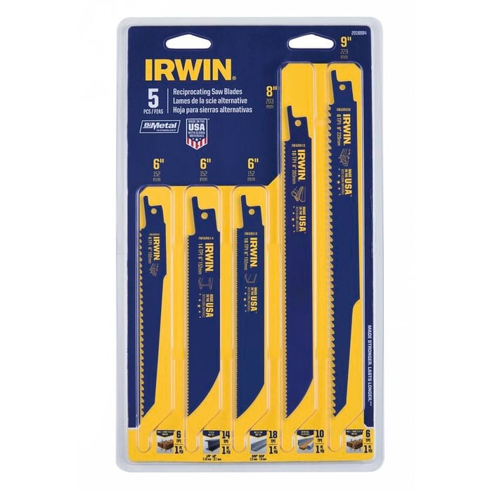 IRWIN 5 Piece Multi-Purpose Bi-Metal Recip Kit