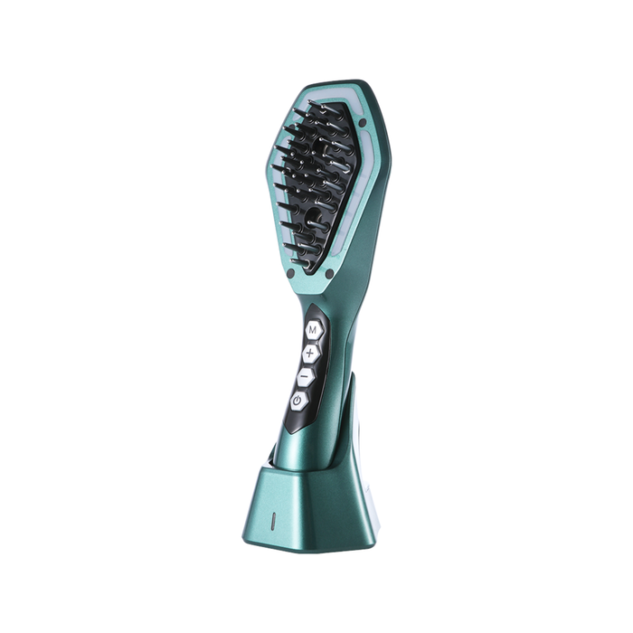 Blue & Red LED Hair Comb Scalp Massager Steam & Electrotherapy Technology Hair Regrowth