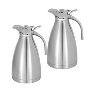 SOGA 2X 2.0L Silver 3-Layer Inner Stainless Steel Thermal Flask