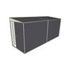 Build-a-Shed 1.5 x 4.5 x 2m Sliding Door Tunnel Shed without Side Doors - Grey