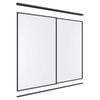 Lugna 2100 x 1801-2400mm Black Melamine Wardrobe Double Sliding Doors