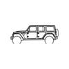 Ignite Laser Jeep 2022 Wrangler Silhouette Metal Wall Art Coated Black 23.6inch/60cm