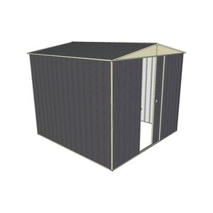 Build-a-Shed 2.3 x 2.3 x 2.3m Front Gable Single Sliding Door Shed - Grey