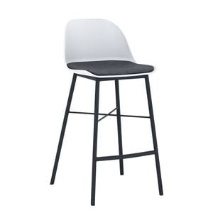 Modern Furniture LAXMI 50x94cm Counter Stool - White & Black