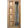 Woodcraft 2040 x 820 x 40mm Entrance Door F10 Black Tiffany Glass