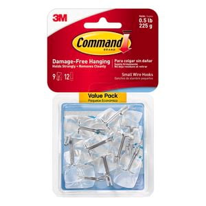 Command™ Small Clear Wire Hooks And Strips
