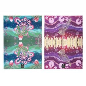 2pc Ashdene Spirit Land Beauty Kooka Cleaning Kitchen Towel Dishcloth 70x50cm