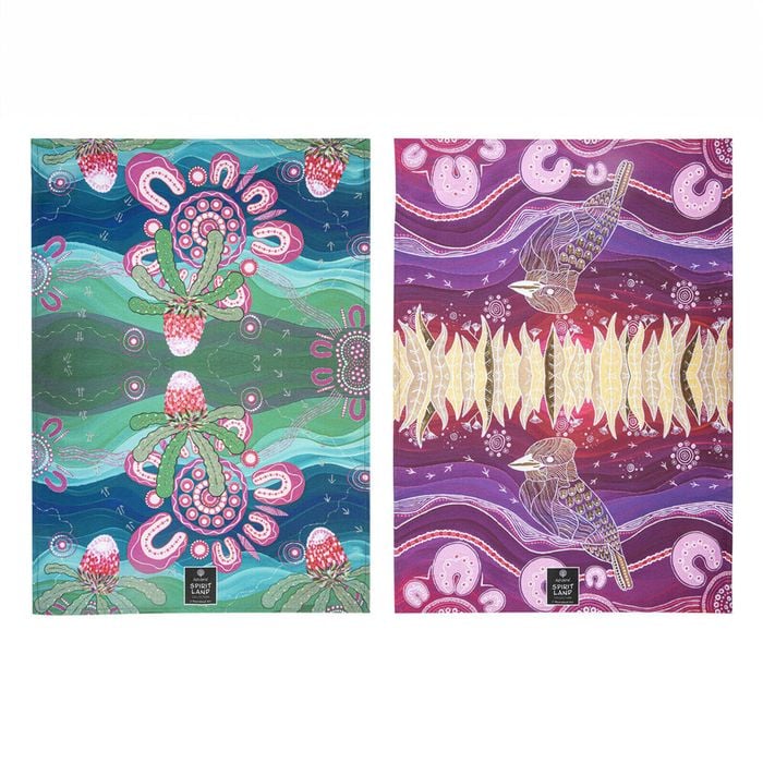 2pc Ashdene Spirit Land Beauty Kooka Cleaning Kitchen Towel Dishcloth 70x50cm