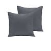 Chapel Gate Pair of  280TC Polyester Cotton European Pillowcases Charcoal