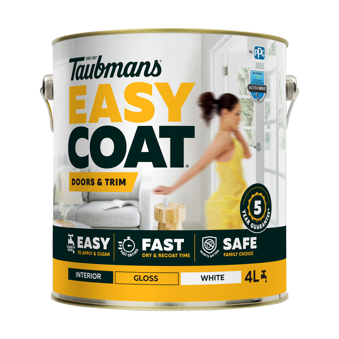 Taubmans Easycoat 4L White Gloss Doors & Trims Paint