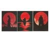 3pcs Ideal For Decorating Red Shadow Dark Print 100% Australian Made 3 x 40x60cm (Metal Print)