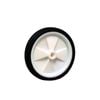 Move It 125mm Black Rubber Tyre with White Plastic Centre - 125mm