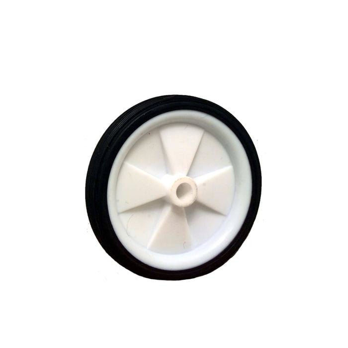 Move It 125mm Black Rubber Tyre with White Plastic Centre - 125mm