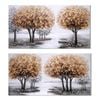 P&P Gold Trees Hand Painting Picture - Luxurious Wall Art for Living Room, Bedroom & Office Decor 120x60cm