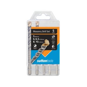 Sutton Tools 5-10mm Standard Fixing Masonry Drill Set - 5 Pack