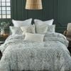 Mm Linen Whisper 300tc Cotton Sateen Botanical Floral Quilt Cover Set Super King