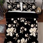 3D White Floral Black Quilt Cover Set Bedding Set Pillowcases 15