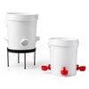 Giantz 20L X2 Chicken Feeder Waterer Set Automatic Poultry Dispenser Metal Stand